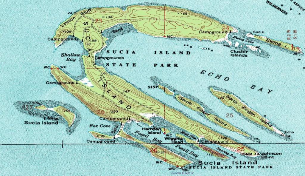sucia island picnic cruise map
